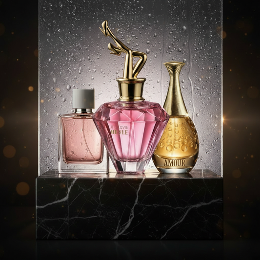 Tu aroma de firma en 3 versiones — Kit con 3 perfumes femeninos